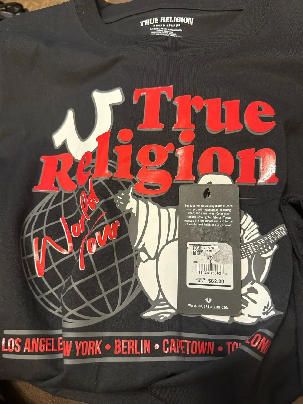 New True Religion T-Shirt Size L